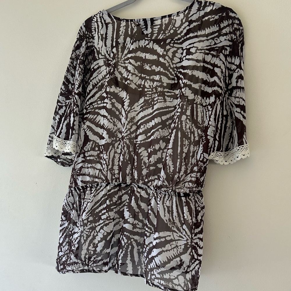 Alyx Brown and White Patterned Blouse - Picture 5 of 8